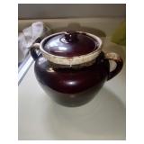 McCoy Double Handled Dripware Bean Pot with Lid