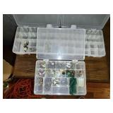 3 Plastic Containers with Earrings & More