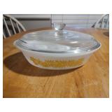 Glasbake Ovenware Yellow Daisy Casserole Dish