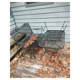 Metal Glider, Coffee Table & Side Table