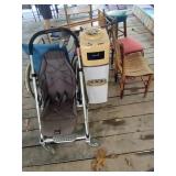 3 Chairs, Wheelchair, Quilt Rack, Water Dispenser