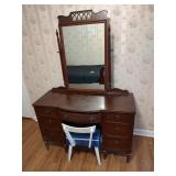 Vanity with Mirror & Chair