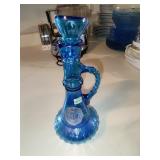 Blue Glass Jim Beam Decanter