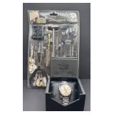 Vtg Timex Watch with Repair Toolkit