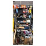 Metal Shelf With Miscellaneous Contents