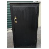 Black Wood Cabinet w/Shelves, 22.5x19x40 in