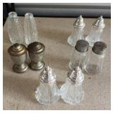 Glass and Metal Salt & Pepper Shakers