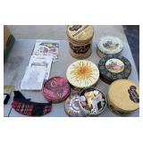 Decorative Tins w/ Sewing and Craft Items