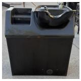 Salon Shampoo Sink Station Black 32x22x38"