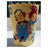 Raggedy Ann Plastic Wastebasket by Bobbs-Merrill