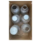Clear Glass Jars w/ Lids, Set of 6