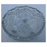 Manganese Pressed Glass Bowl