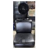 Belvedere Black Salon Hair Dryer Chair