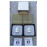 Wedgwood Beatrix Potter Thimbles Set of 2 w/ Boxes