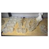 Pressed Pattern Glass Tableware Set Assortment