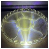 Manganese Glass Divided Relish Tray w/ Bubble Edge