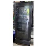 Black Display Cabinet w/ Glass Door & Key