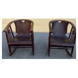 Wooden Rocking Armchairs 23ï¿½x23.5ï¿½x31ï¿½