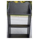 Black Wooden Shelf Unit 19x9.5x33 Inches