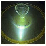 Manganese Glass Serving Tray w/ Gold Gilt Edge