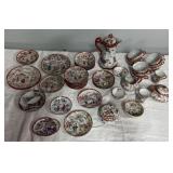 47-Piece Japanese Porcelain Tea Set w/Broken