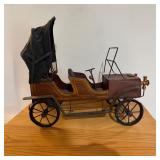 Vtg. Handmade Wood & Metal Model Automobile