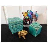 Elephant Decor & Ceramic Boxes4x4x4