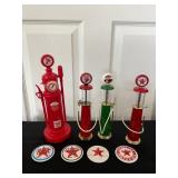 Texaco Gas Pump Miniatures Set 9.5''