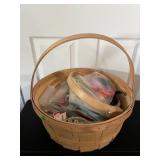 Basket of Sewing Supplies 16''