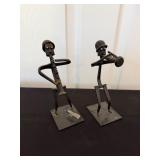 Metal Musician Figurines Folk Art5'