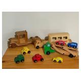 Wooden Toy Trucks and Cars