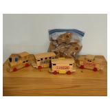 Wooden Circus Train Set