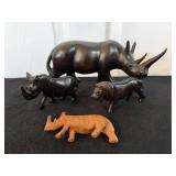 Carved Wooden Animal Figures8.5×3.5