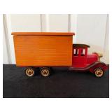 Vtg Wooden Toy Truck12×3.5×5.5