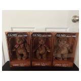 3 Gund 1999 Collector's Bears 12''