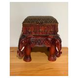 Wood Elephant Stool12x12x13