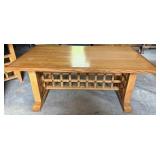 Rectangular Wood Coffee Table w/Lattice