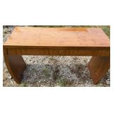 Burl Veneer Waterfall Desk w/Drawers