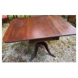 Drop Leaf Mahogany Pedestal Table