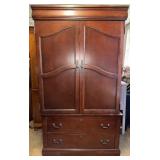 Wood Two-Door Entertainment Center