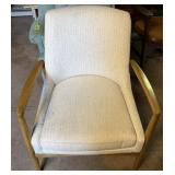 Mid-Century Modern Light Herringbone Lounge Chair