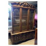 French Provincial China Cabinet w/ Glass Doors