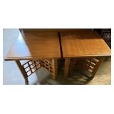 Pair of Side Tables w/ Lattice Base
