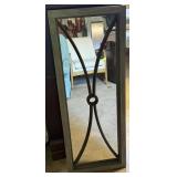 Rectangular Mirror w/ Decorative Center Overlay