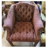 Upholstered Club Chair w/ Nailhead Trim