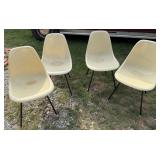 4 Vintage Herman Miller Molded Fiberglass Chairs