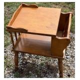 Wood Side Table w/ Magazine Rack