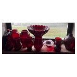 Red Glass Decor