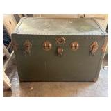 Green Wooden Storage Trunk