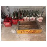 Vtg. Coca-Cola Bottles & More With Wooden Crate